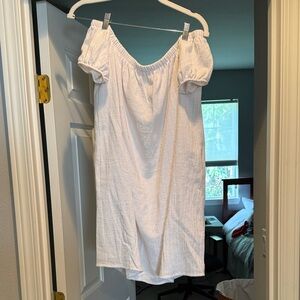 Nordstrom White Off-Shoulder Mini Dress